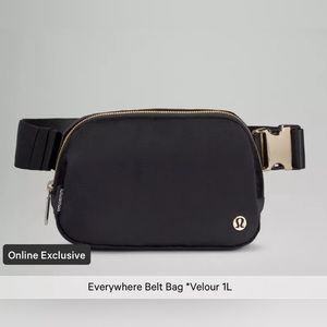*BLACK VELOUR* Lululemon Everywhere Belt bag